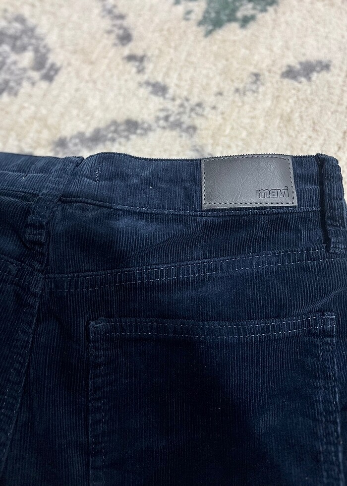 Mavi marka lacivert kadife pantolon - Görsel 4