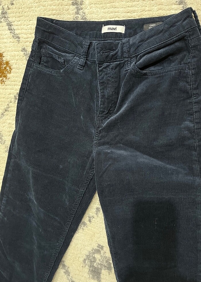 Mavi marka lacivert kadife pantolon - Görsel 5