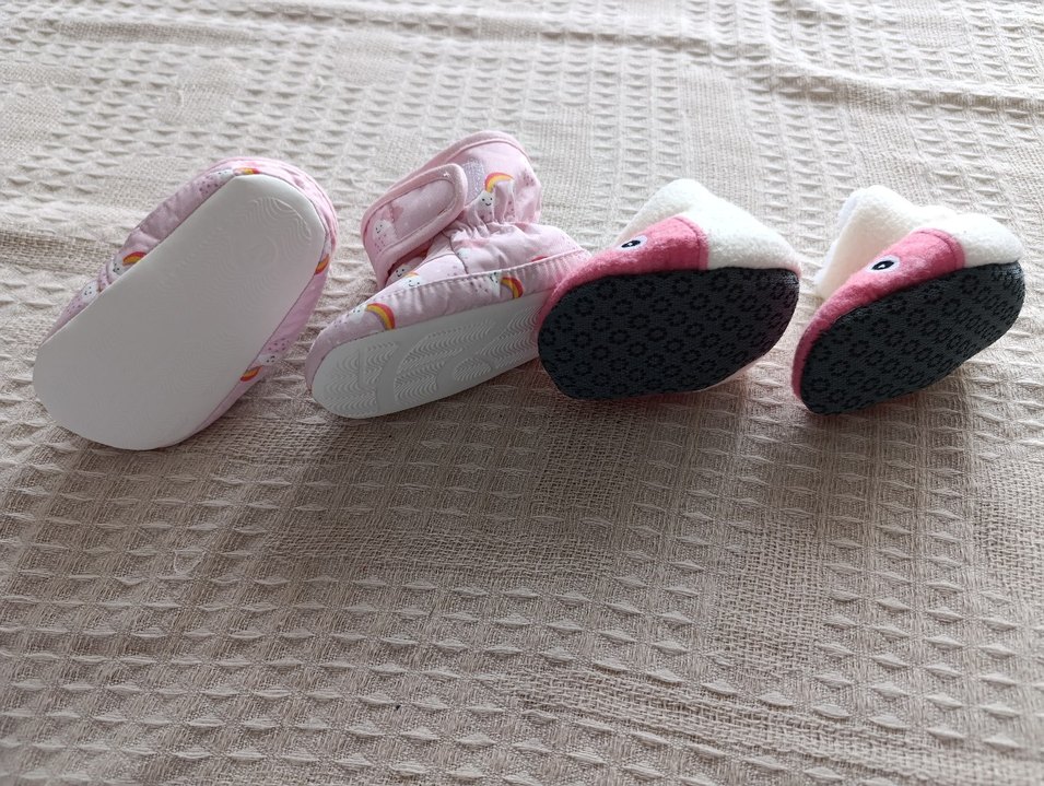 Kız Çocuk Pembe Nakışlı Sıcak Ev Terliği - Görsel 2