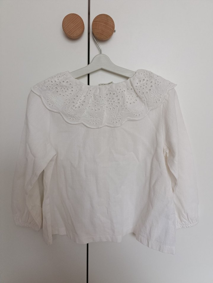 Nakışlı Bohem Beyaz Keten Gömlek - Görsel 3