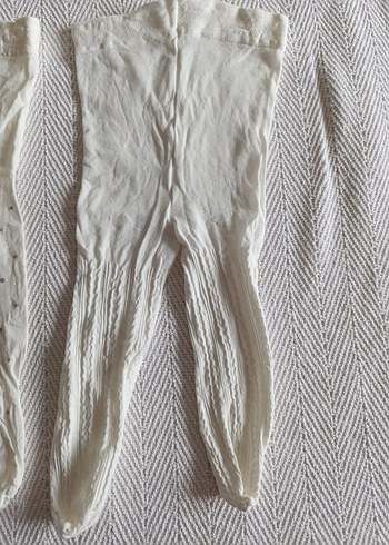 Beyaz Örgü Çocuk Külotlu Çorap LC Waikiki  yazlık İnce - Görsel 3