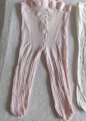 Beyaz Örgü Çocuk Külotlu Çorap LC Waikiki  yazlık İnce - Görsel 4