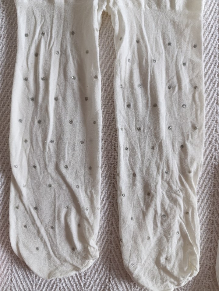 Beyaz Örgü Çocuk Külotlu Çorap LC Waikiki  yazlık İnce - Görsel 2