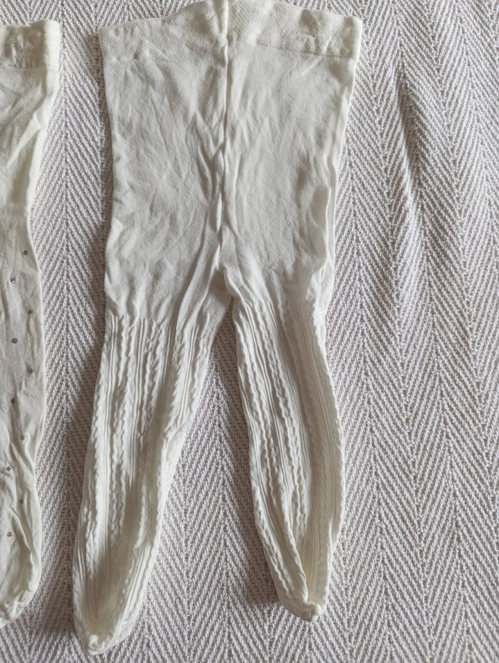 Beyaz Örgü Çocuk Külotlu Çorap LC Waikiki  yazlık İnce - Görsel 3