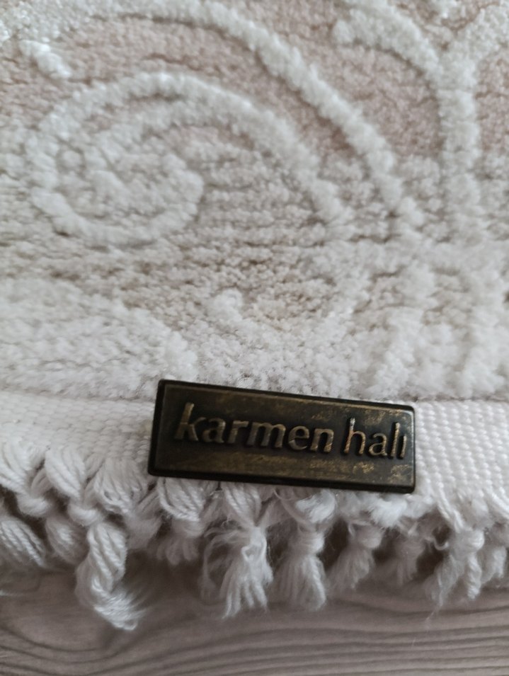 Karmen Hünkar  Beyaz Oval Halı - Görsel 3