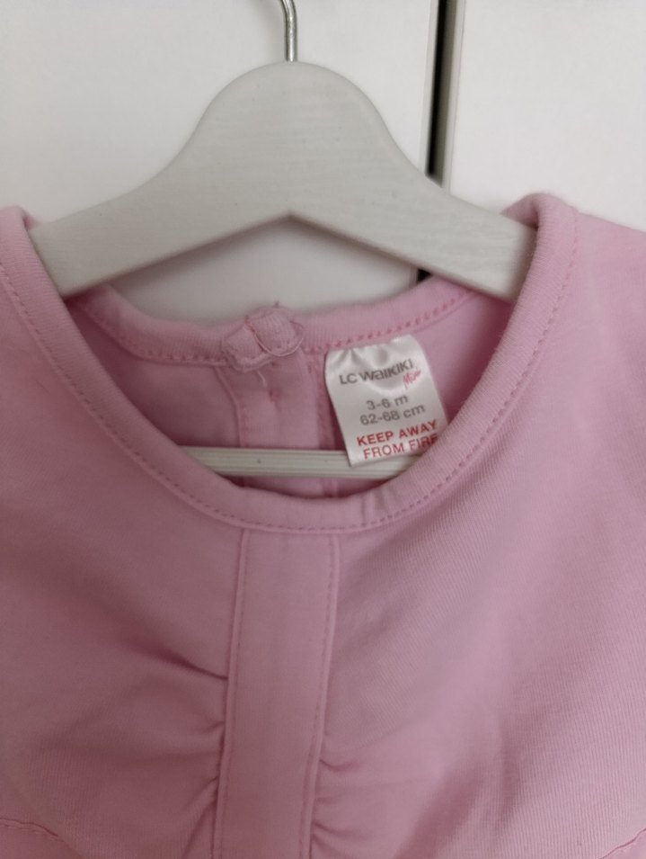 Kız Çocuk Pembe Fırfırlı Kolsuz Elbise  LC Waikiki - Görsel 3