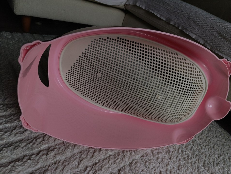 babyJem Pembe ve Gri Bebek banyo Sandalyesi - Görsel 3