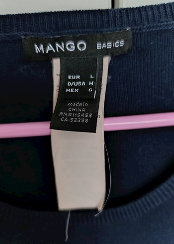 Lacivert Kadın Triko Elbise Mango L beden - Görsel 2