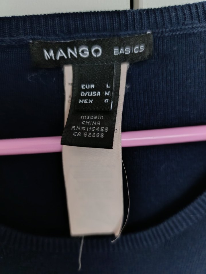 Lacivert Kadın Triko Elbise Mango L beden - Görsel 2