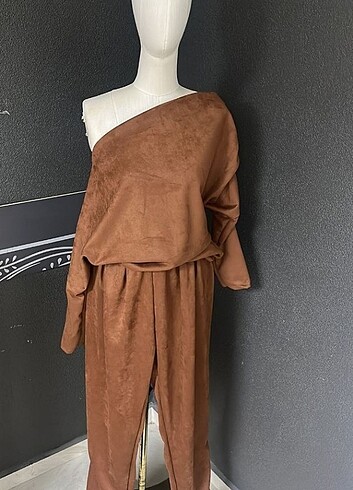 Diğer Yeni sezon ithal nubuk süet kumaş ikili takım taba
