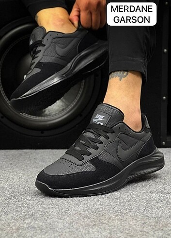 #nike erkek siyah spor ayakkabı 