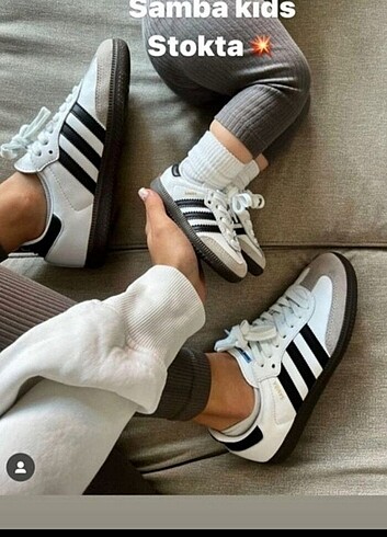 Adidas #Adidas samba kız çocuk beyaz siyah spor ayakkabı