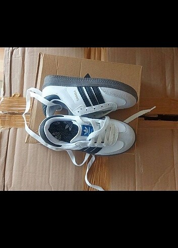 29 Beden #Adidas samba kız çocuk beyaz siyah spor ayakkabı