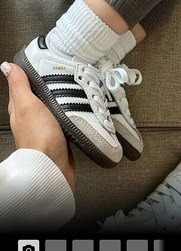 #Adidas samba kız çocuk beyaz spor ayakkabı