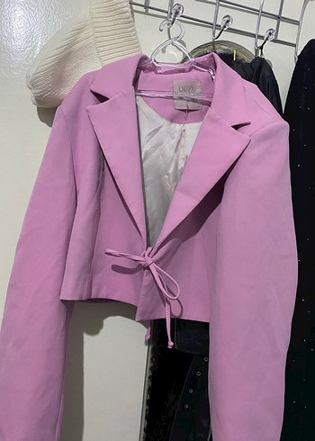 Mor Drapeli Kadın Blazer Ceket - Görsel 3