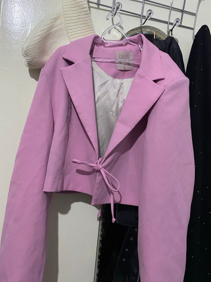 Mor Drapeli Kadın Blazer Ceket - Görsel 3