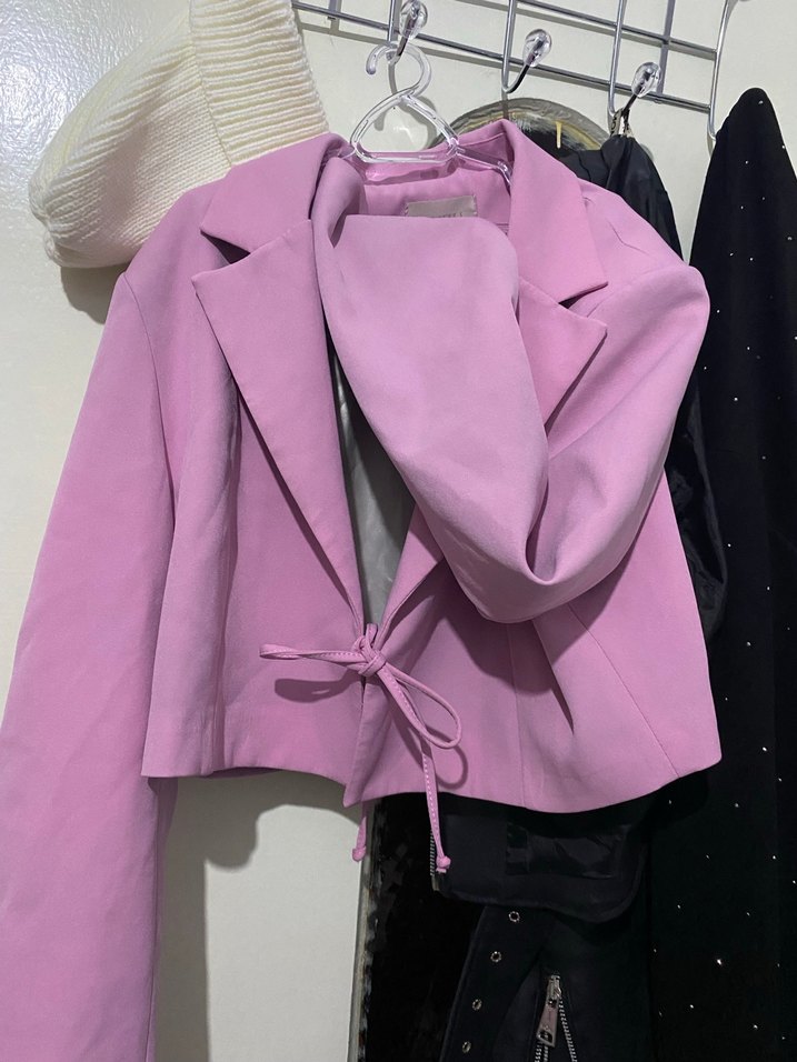 Mor Drapeli Kadın Blazer Ceket - Görsel 2