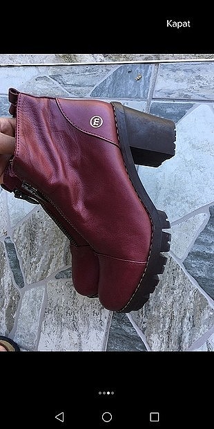 38 Beden bordo Renk cok az giyilmiş dolgu + kalin topuk topuk boty