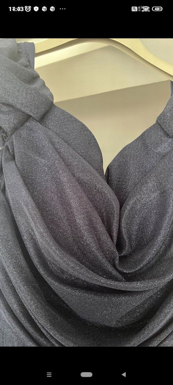 Lafaba Simli Lacivert Abiye - Görsel 3