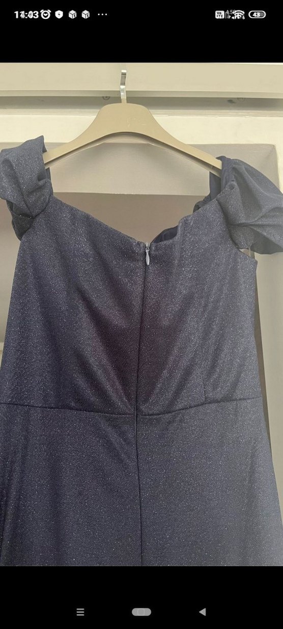 Lafaba Simli Lacivert Abiye - Görsel 4