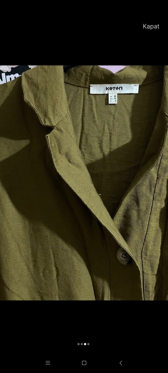 Kadın Haki Uzun Düğmeli Tulum - Görsel 3