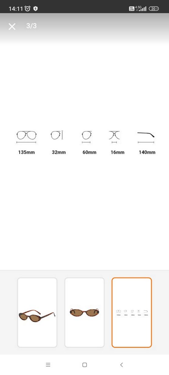 Şeffaf Kahverengi Retro Kadın Güneş Gözlüğü - Görsel 3