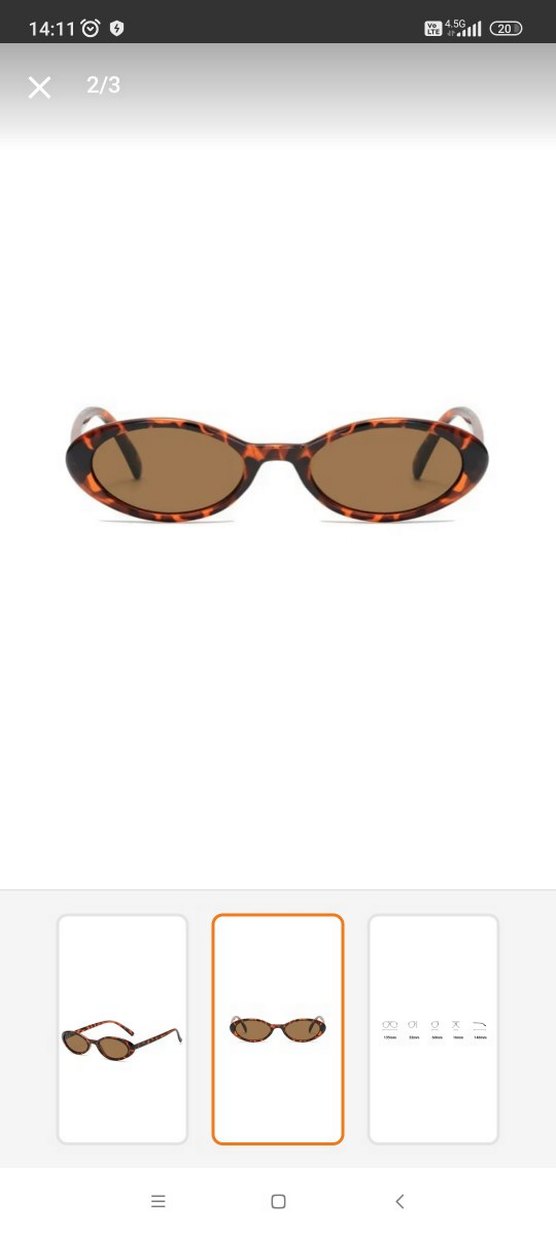 Şeffaf Kahverengi Retro Kadın Güneş Gözlüğü - Görsel 2