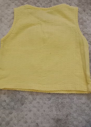 Kız Çocuk Sarı Nakışlı Fırfırlı Süveter - Görsel 2