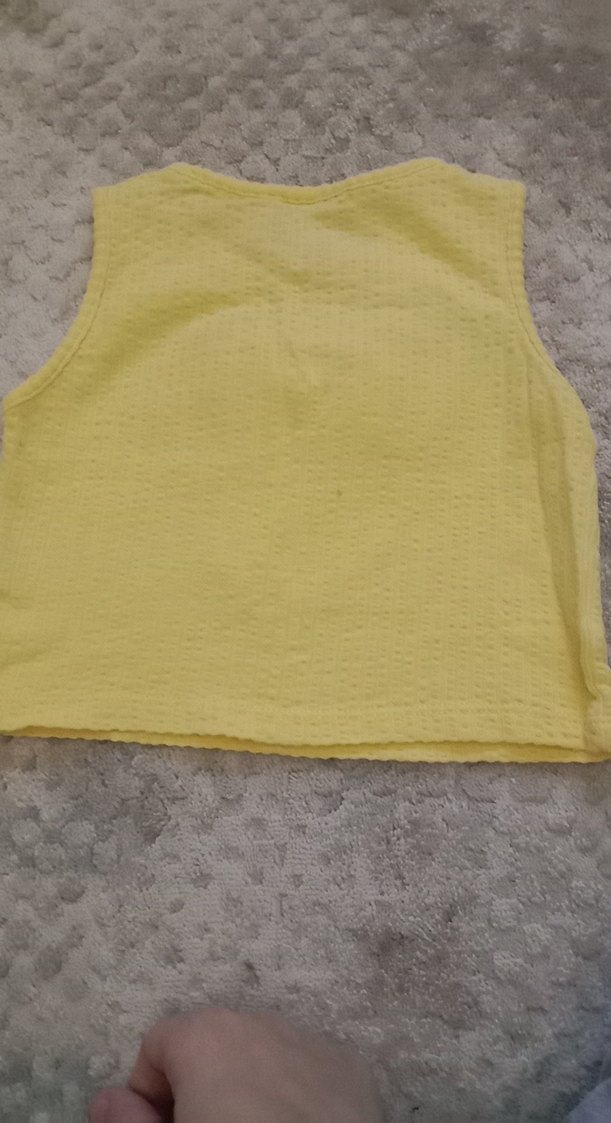 Kız Çocuk Sarı Nakışlı Fırfırlı Süveter - Görsel 2