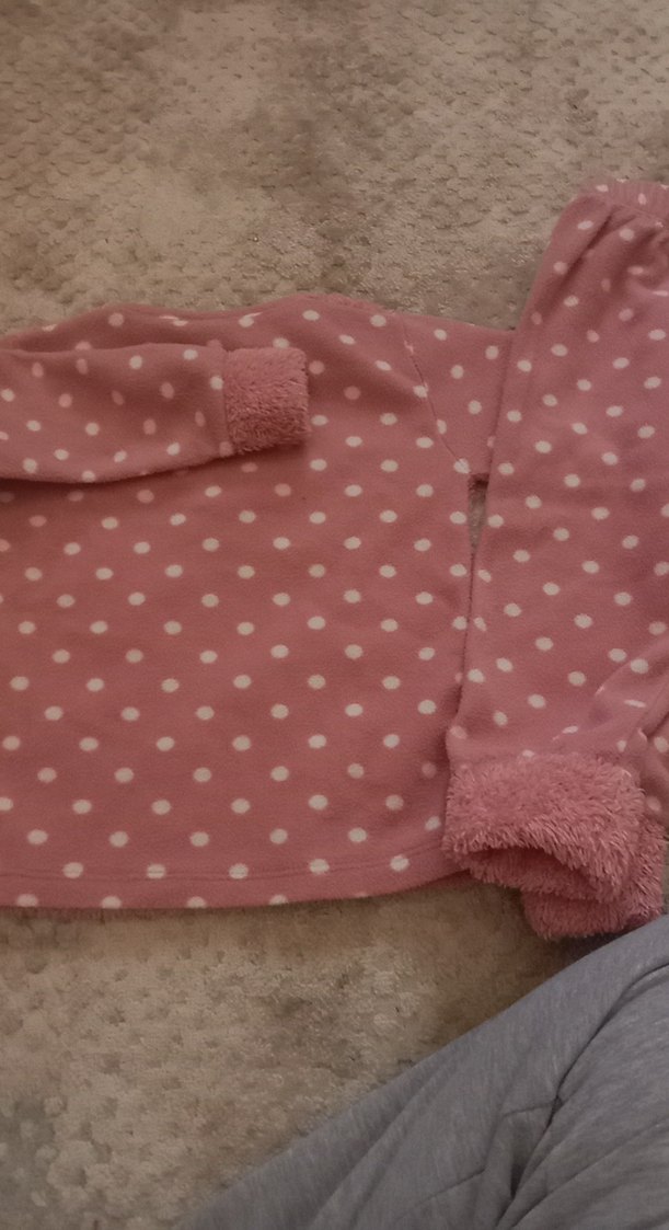 Pembe Peluş Detaylı Bebek Kız Takımı - Görsel 2