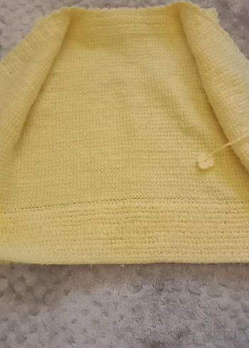 Sarı Kız Çocuk Triko Kolsuz Yelek - Görsel 2