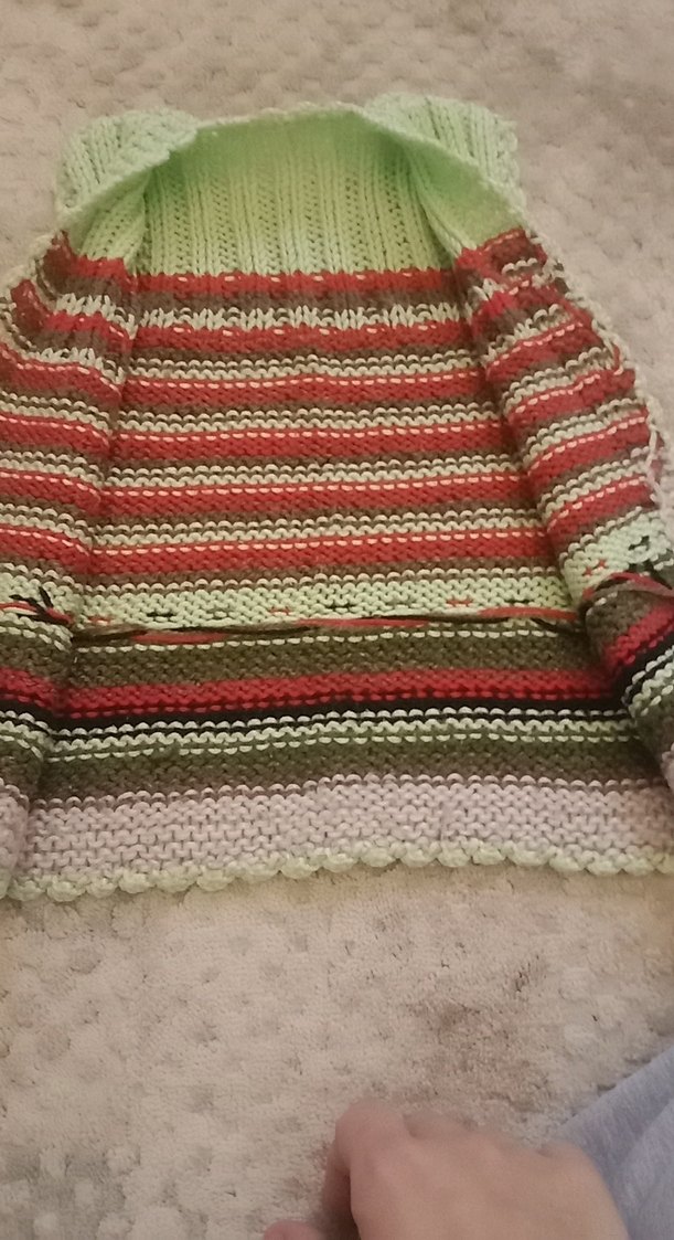 Kız Çocuk Çok Renkli Örgü Yelek - Görsel 2