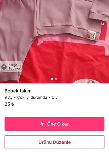 9 Ay Beden çeşitli Renk Kız bebek tulum