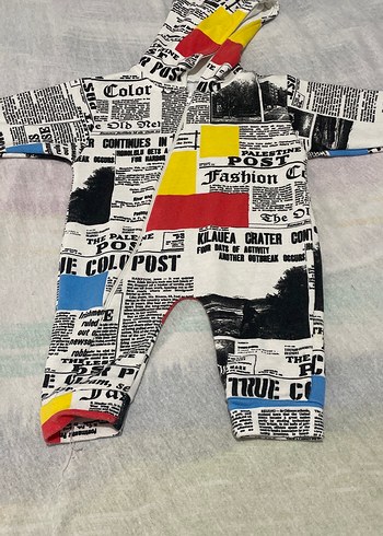 Renkli Baskılı Erkek Bebek Tulum - Görsel 2