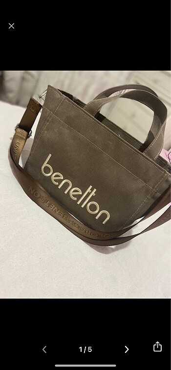 Benetton kanvas çanta