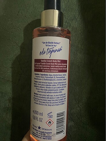 Eda Taşpınar Eda Taşpınar vanilla crunch body mist