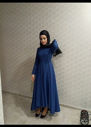 Zara Mavi abiye elbise