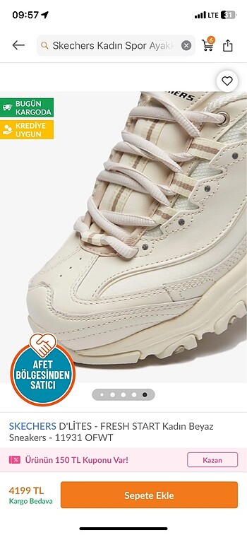 38 Beden Skechers D?lites spor ayakkabı