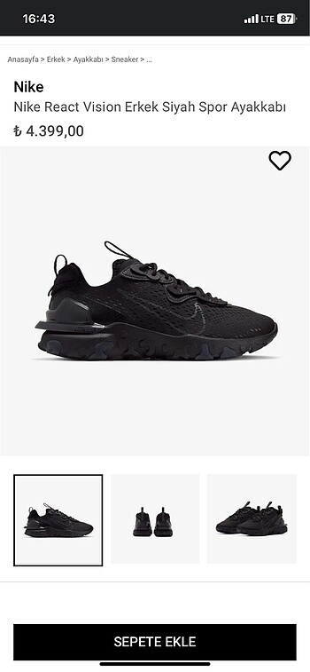 Nike erkek spor ayakkabı