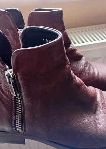 Italia Independent Deri Fermuarli Kahverengi Kadin Bot