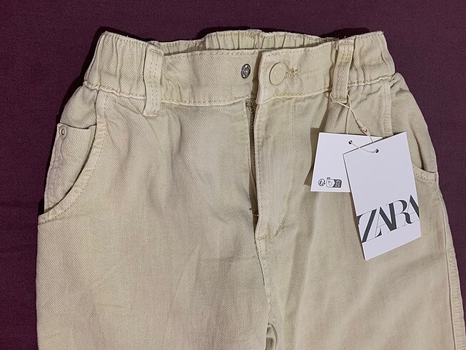 Zara Zara krem rengi çocuk pantolon