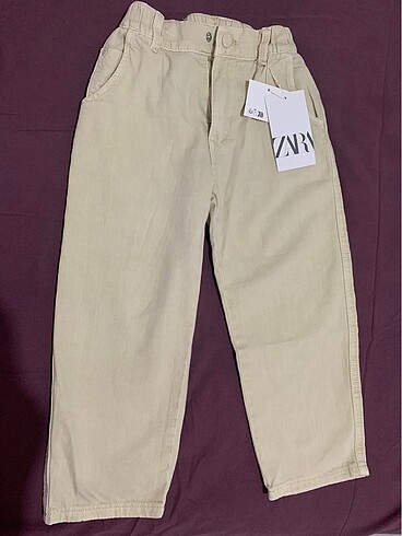Zara krem rengi çocuk pantolon