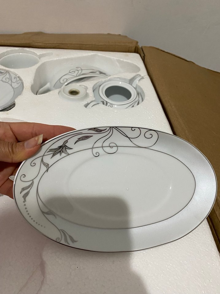 86 Parça Beyaz Desenli Yemek Takımı - Görsel 4