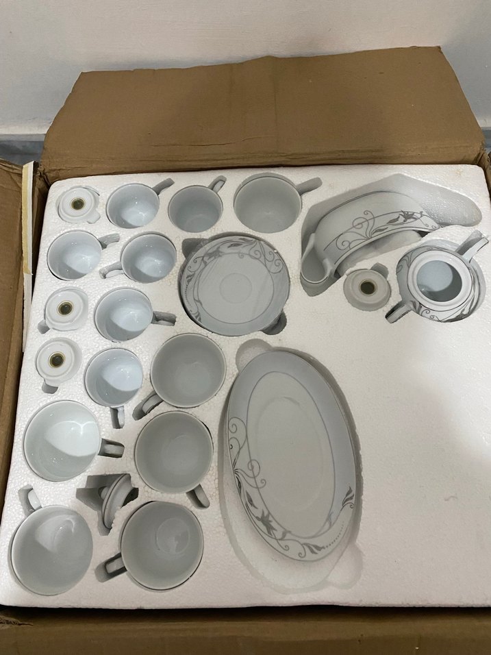 86 Parça Beyaz Desenli Yemek Takımı - Görsel 5