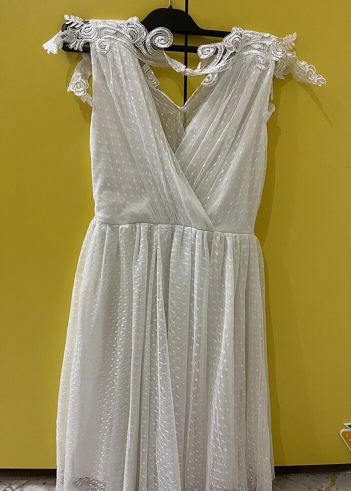 Tüllü Nikah Nişan Düğün Mezuniyet Elbisesi - Görsel 2