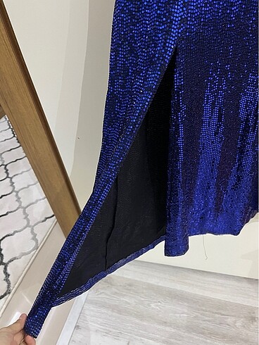 Gece Mavisi Pullu Abiye - Görsel 3