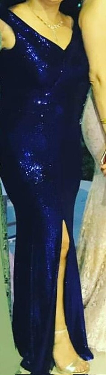 Gece Mavisi Pullu Abiye - Görsel 6