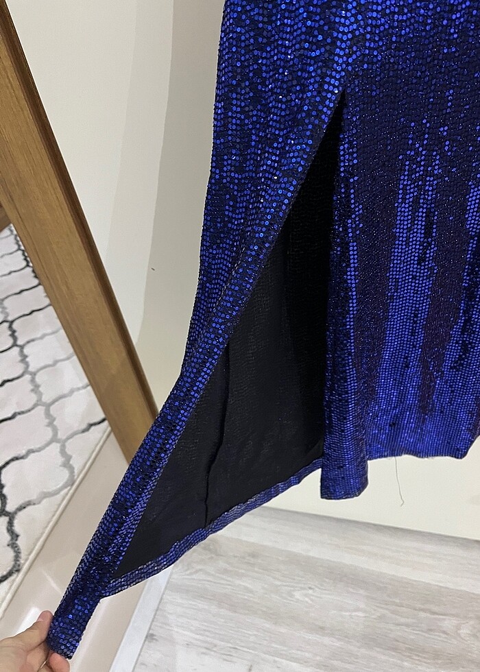 Gece Mavisi Pullu Abiye - Görsel 3