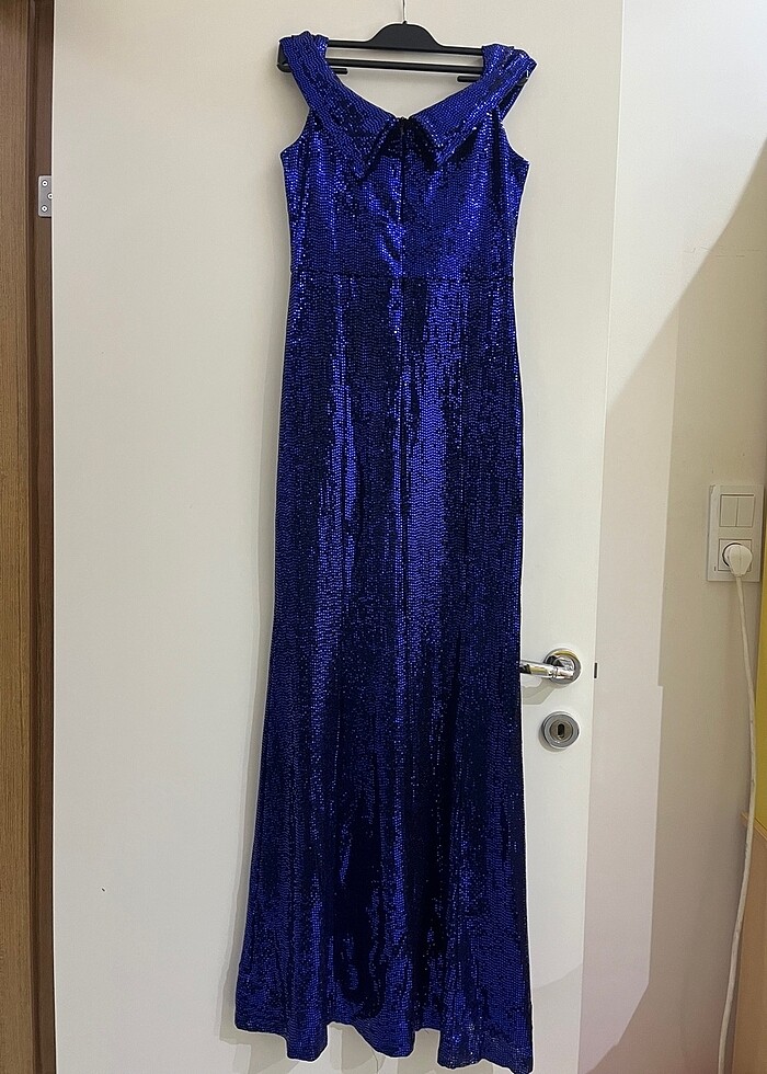 Gece Mavisi Pullu Abiye - Görsel 4