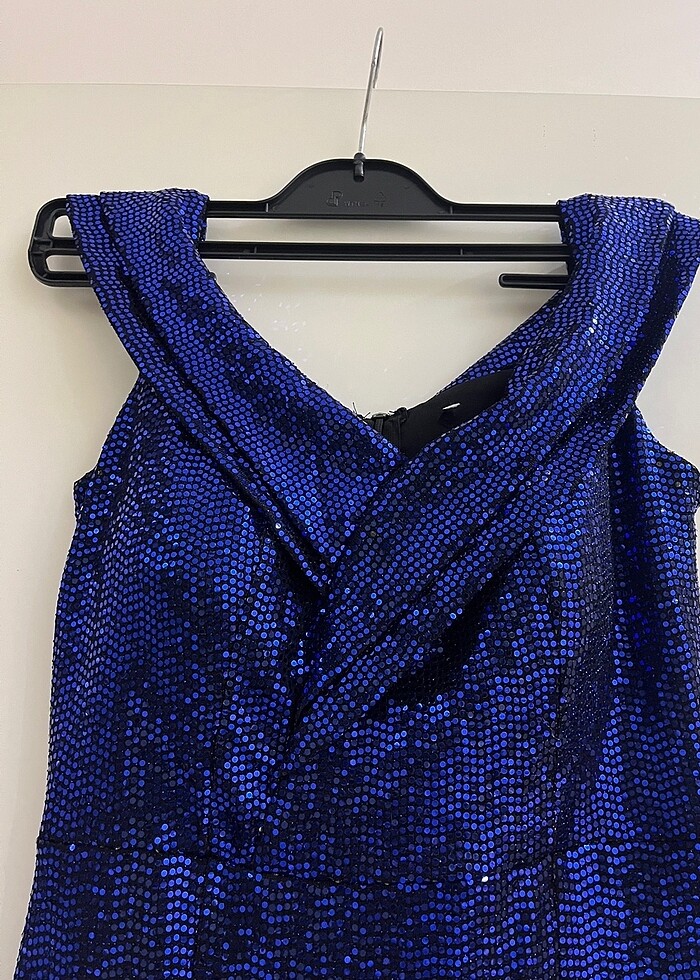 Gece Mavisi Pullu Abiye - Görsel 2